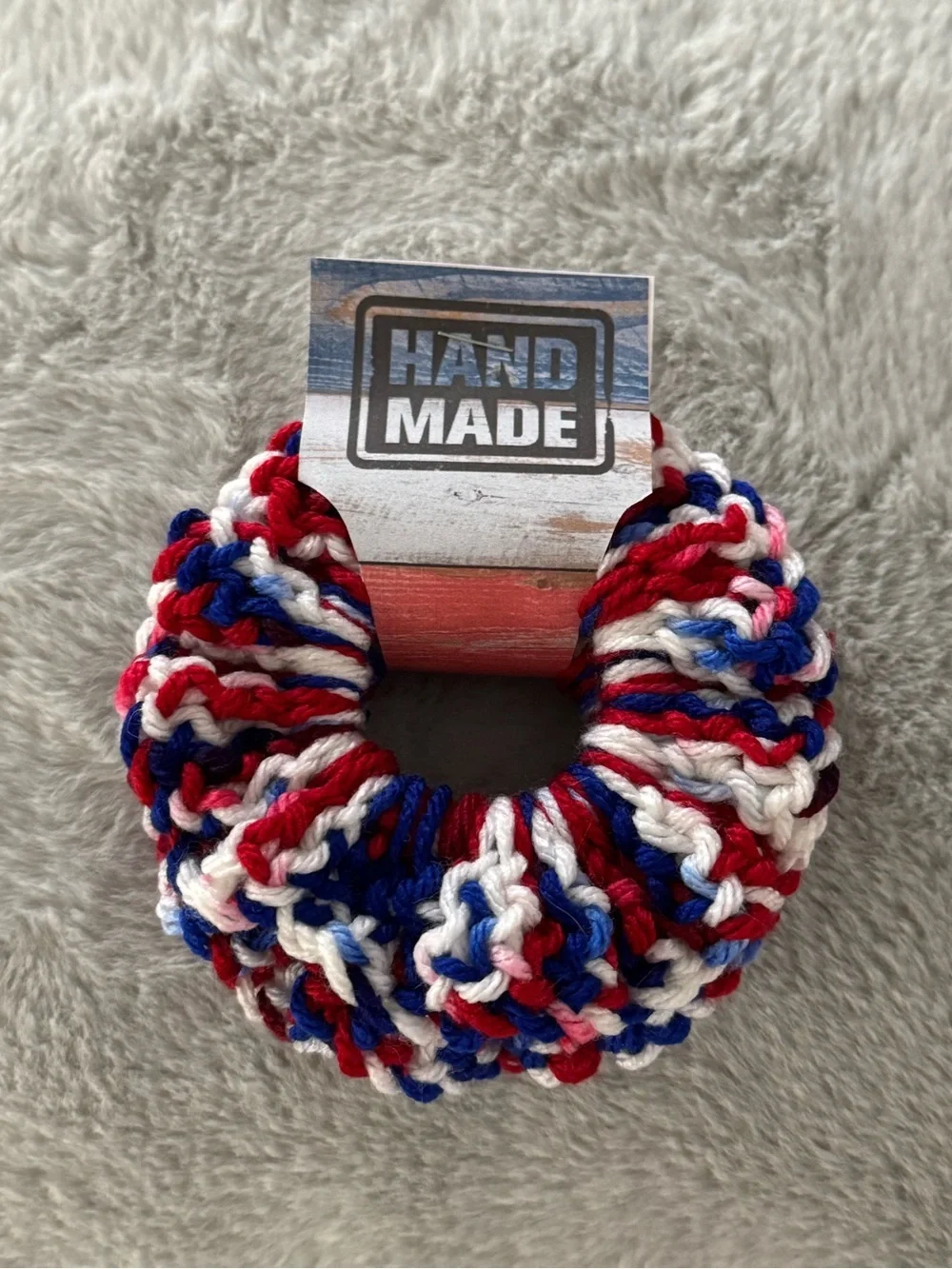 Scrunchie Set in Red, White & Blue - 3 Pack